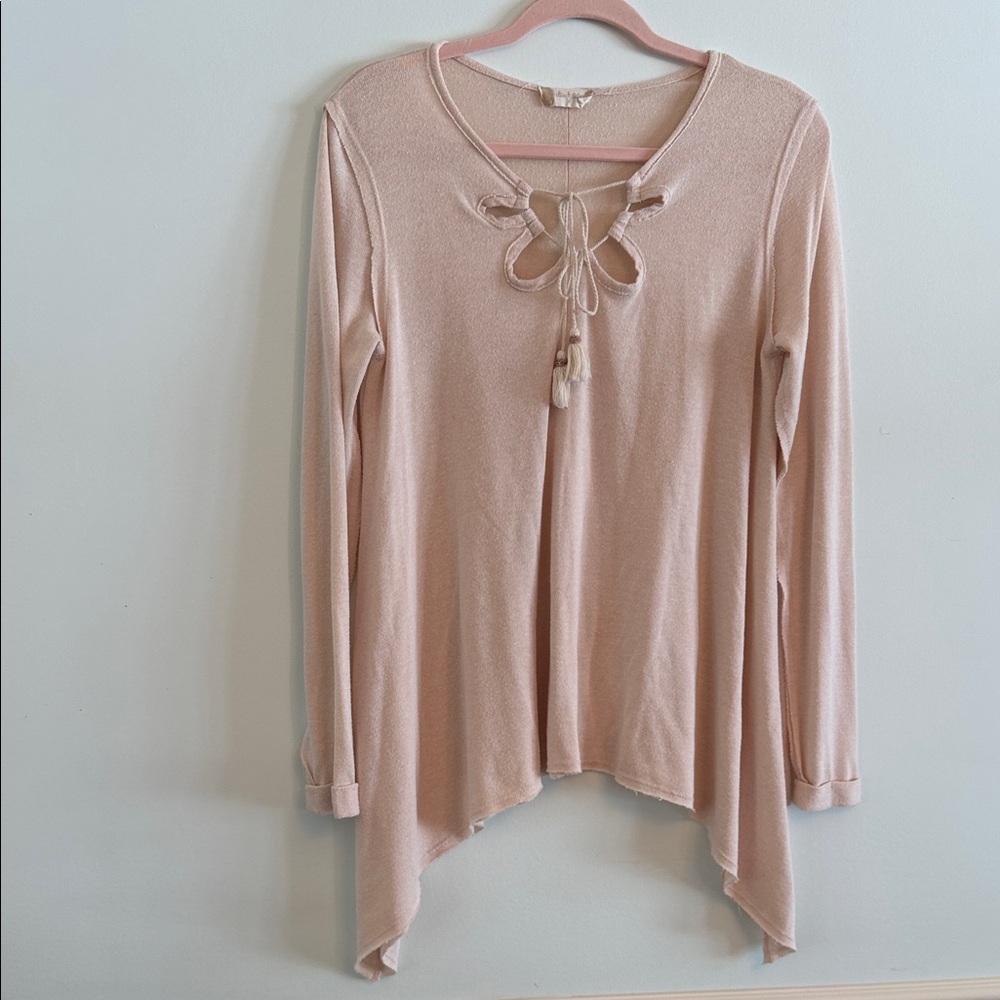 Elegant Pink Long Sleeve Top